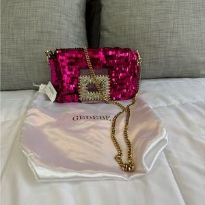 Habibi Sequins Bag in Fuchsia